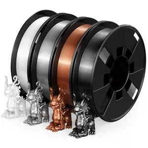 PLA 3D Printer Filament Bundle 200g x 4 Spools Set 1.75mm Dimensional Accuracy +/- 0.02mm for 3D Printers & Pens Printing Supplies, 3dprinter