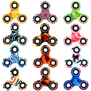 WELLVO 12 Pack Fidget Spinner Toy, Finger Spinner Fidget Pack-Anxiety Toys Stress Relief Reducer- Party Favors for Kids/Adults Birthday Party Favor Goodie Bag Stuffers Classroom Prizes push game fidget silent fidgettoys star mie gyro fidget