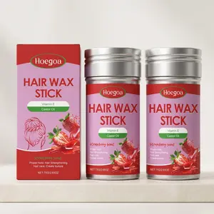 Portable Strawberry Hair Wax Stick Set (75g*2), Smooth and Easy to Comb, Fix Frizz, Natural Styling, Long-Lasting Hold Hair Wax Stick