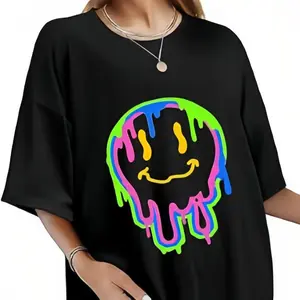 Women’s oversized T-shirts, loose crew neck short sleeves, summer tops, casual baggy tops/blouses, graphic tees, menswear shirts