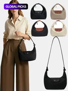 Fashion Crescent Bag Lightweight Durable Nylon Handbag with Adjustable Strap, Satchel for Versatile Use, Multiple Colors, Stylish Essential Companion Hobo Crossbody Bag