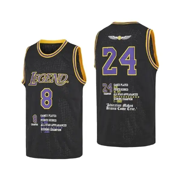 Men's Legend 8 24 Polyester Basketball Shirt,Suitable For Competition Training,Wear in Spring,Summer,and Autumn,Gift for Game Day