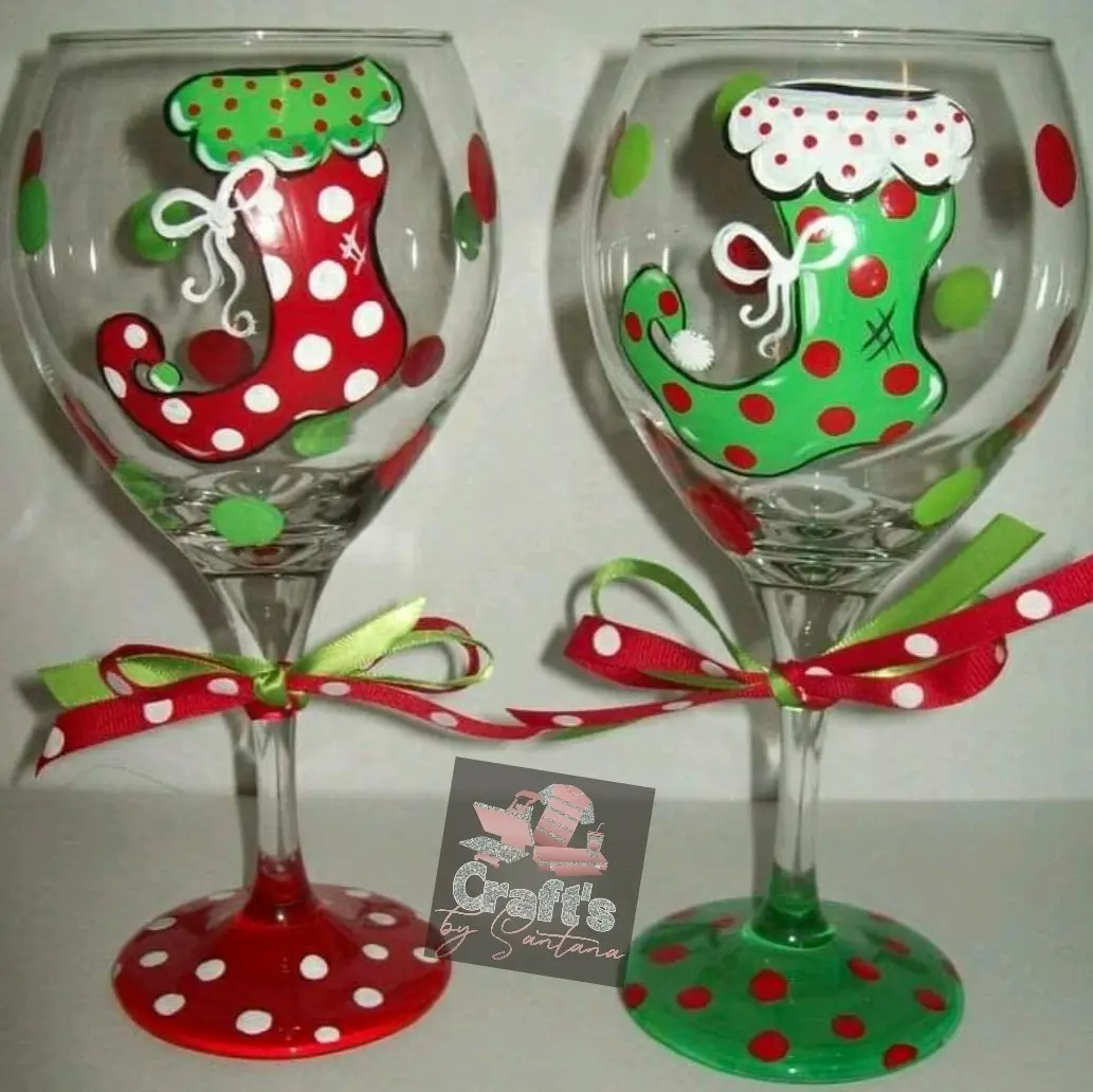 Christmas Wine Glass Set