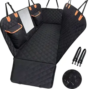 Car Mat for Dog Travel, Mesh Window View + Side Door Protector, Easy Clean Waterproof Stain-Resistant, Suitable for Sedan Suv
