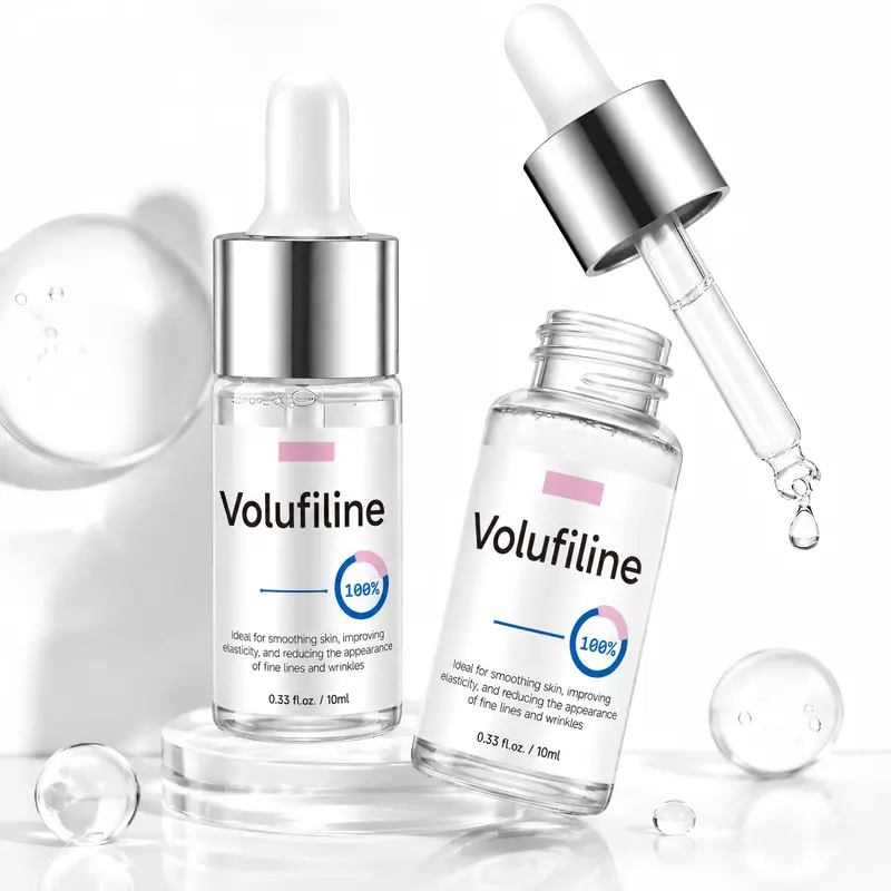 Volufiline Booster Ampule Kit (2-Pack) - France Sederma Verified Unisex Plant-Based Face Skincare, Anti Age Boost, 2 Weeks Visible Lift, Brightening, Even Out Skin Tone & Texture, 33.5% Hydration, Firming, Wrinkle Care, 2×10ml (0.33 fl oz), All Skin Types