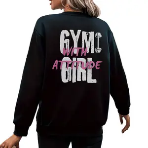 Women's Gym Fitness Pullover Sweatshirt Machine Washable Gym Top