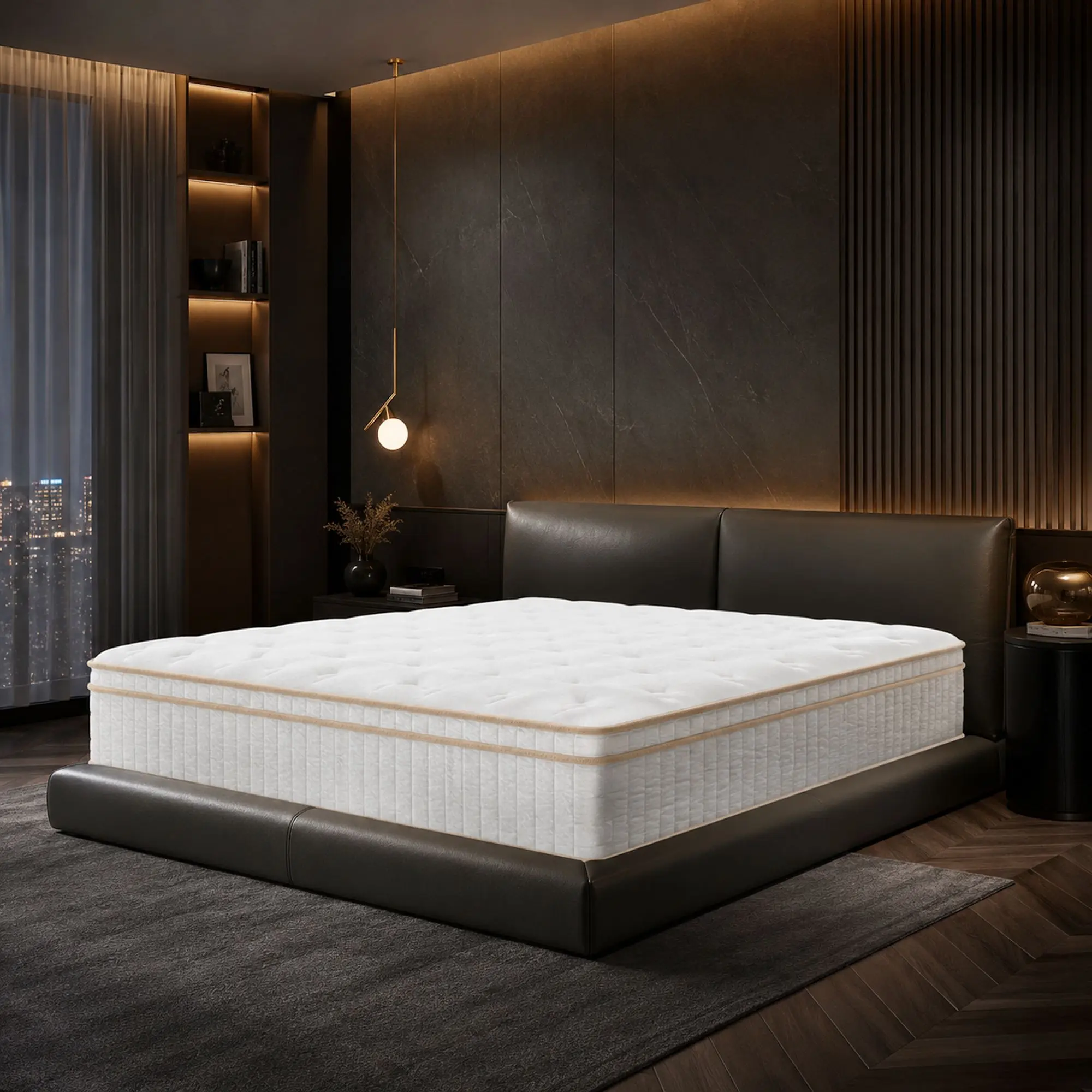 Queen Mattress, 12" Spring Hybrid Mattress, In-a-Box, Memory Foam, Pocket Spring Mattress, Pressure Relief, Medium Firm Support, CertiPUR-US and Oeko TEX Certified，mattress