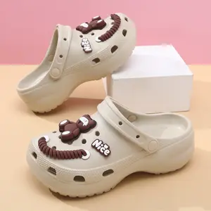 Cloud Cushion EVA Thick Sole Women's Clogs |   Heightening Non-Slip Cute Cartoon Summer Beach Outdoor Closed Toe Sandals