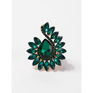 Leah Rhinestone Spider Stretch Ring