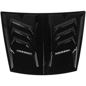 Universal Hood Air Vent Trim Cover – Aerodynamic Engine Cooling Hood Scoop Decorative Intake Panel for Cars, SUVs & Trucks (2PCS Black)