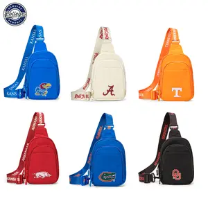 NCAA Sling Backpack Crossbody Bag for Women & Men – Small Anti-Theft Lightweight Chest Bag, Game Day Travel Hiking Outdoor Essentials 018