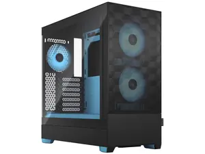 Fractal Design Pop Air RGB Black Cyan Core TG ATX High-Airflow Clear Tempered Glass Window Mid Tower Computer Case