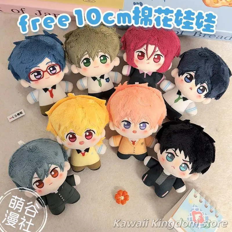 Rin Matsuoka Makoto Tachibana Haruka Nanase 10cm Anime Nendoroid Doll Ornaments, Plush Pillows for Home Decor, Birthday Gift for Anime Fans
