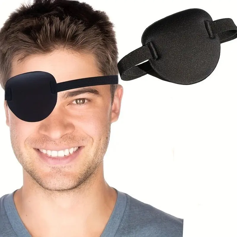 High-Quality Adjustable 3D Eye Mask, Unisex Adult Size, Ergonomic Lazy Eye and Pirate Costume Accessory, Comfortable and Versatile