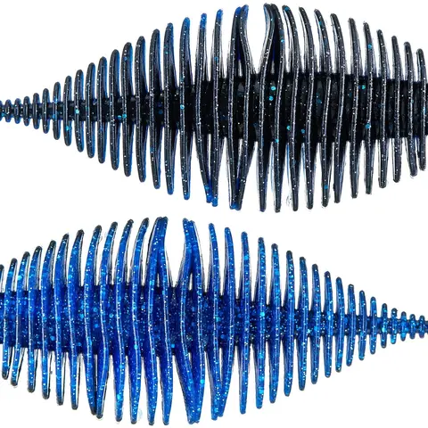 Geecrack Bellows Gill Ribbed Creature Bait - 3.8 Inch Scented Soft Plastic Artificial Fishing Lure with Salt+Amino Draw, Ideal for Texas & Carolina-Rig, 5-Pack Angling Supplies for Bass Fishing