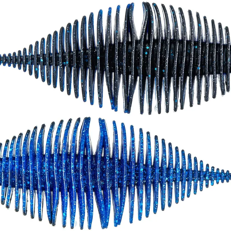 Geecrack Bellows Gill Ribbed Creature Bait - 3.8 Inch Scented Soft Plastic Artificial Fishing Lure with Salt+Amino Draw, Ideal for Texas & Carolina-Rig, 5-Pack Angling Supplies for Bass Fishing