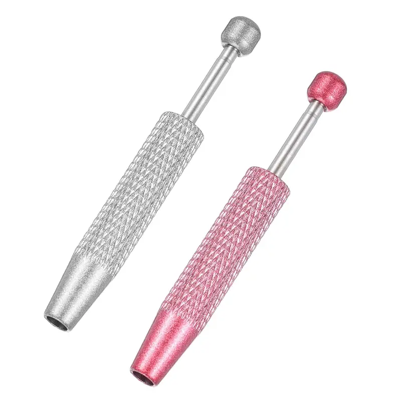 6cm Waterproof Corrosion-Resistant Stainless Steel Piercing Ball Grabber Tool Set (2 Pcs) - 4-Prong 4-Claw Mini Pen Tool for Everyday Ear Nose Lip Body Piercing, IC Chip Pickup