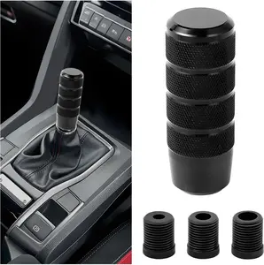 95mm/3.74 Inch Aluminum Weighted Manual Gear Shift Knob with M8/M10/M12 Adapter Easy Install Universal Fit For Car Modification Enthusiasts,Vehicle Accessories