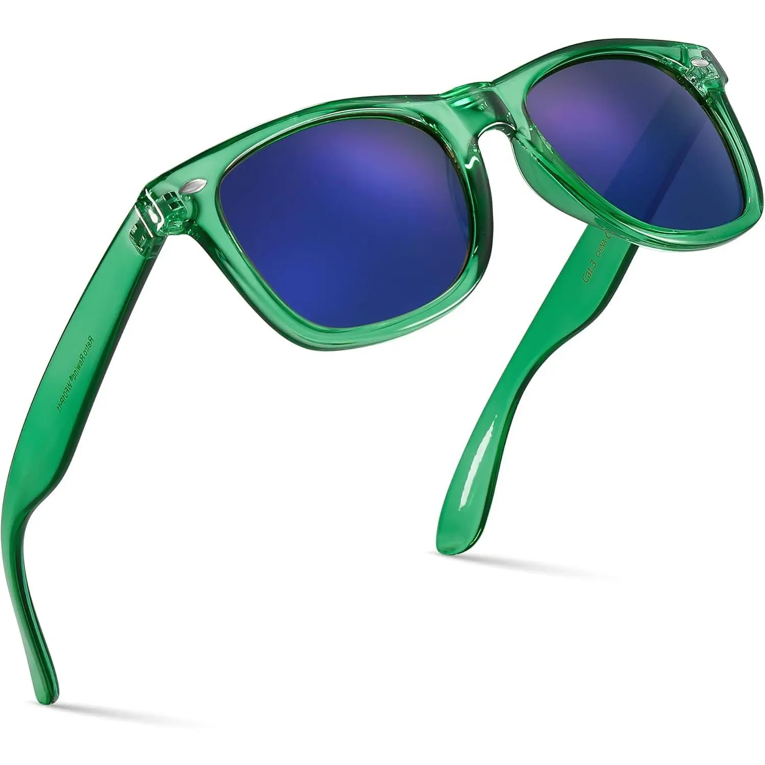 ✨NEW Neon Green Sunglasses mirror lens Silver Oversized Grandpa Aviator Mirrored Sunglasses with  main image 2