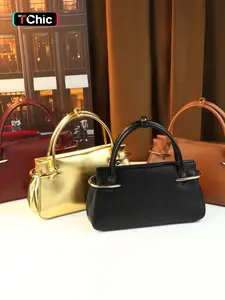 New Korean style loose-fit premium Boston bag, retro shoulder crossbody shell bag