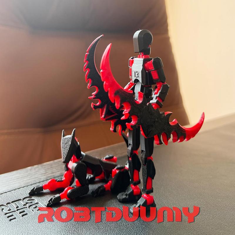 3D Printed T13 Action Figure Set Fully Assembled Titan 13 & Dummy Robot, Multi-Jointed Movable Toys