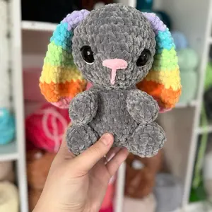 Rainbow Bunny Handmade Crochet Plushie