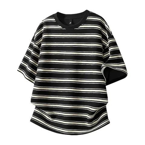 Men's Fashion Normal Type Colorblock Round Neck Short Sleeve T-Shirt - Cotton-Rayon Blend Male Clothing, Relaxed Street Fit, Foldable, Durable, Machine Washable Minimalist Casual Daily Top