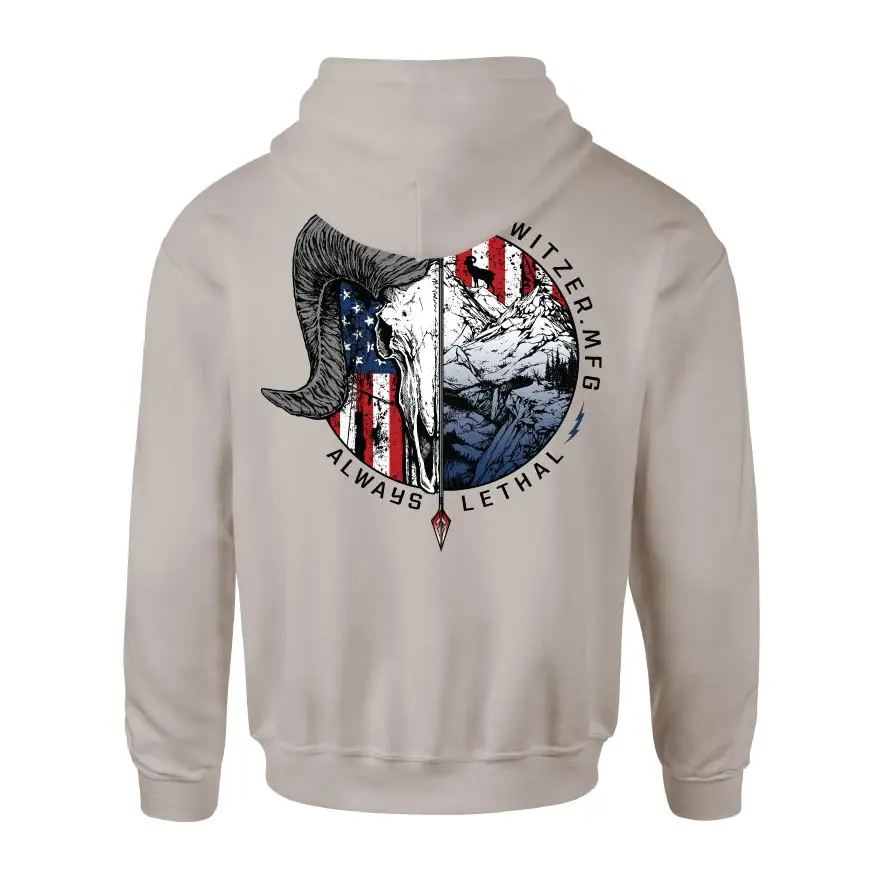 Howitzer Clothing Men's Solid Cotton-Polyester Blend Biker Hoodie Sweatshirt - Ultra Soft Fleece, Longsleeves Casual Pullover, Hand-Drawn Mountain Art Style, All Seasons, Cold Wash, 3X/XL Sizes
