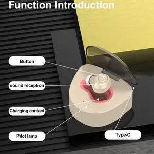 Adult Hearing Loss Invisible Amplifier, Magnetic Charging Box, 24+96 Hours Runtime, Noise Reduction, Natural Sound, USB Charging