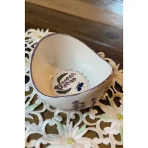 Lavender Butterfly Serving Bowl