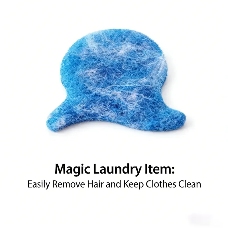5-Piece Set Reusable Laundry Pet Hair Remover Balls - Dual-Use Home Supplies, Efficient Hair & Fluff Removal Tool, Washing Machine Laundry Accessory (Blue)