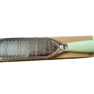 Fine Cheese Grater with Green Handle Kitchen Utensils for Grating Cheese Efficiently