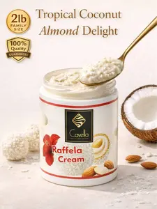Coconut Almond White Chocolate Cream - Dessert Spread & Filling | Cavella 2 lb - 1kg