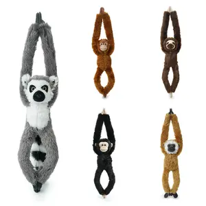 Plush hanging lemurs, sloths, chimpanzees, orangutans, monkey toys, hanging stuffed animal toys, hooks and stuffed animals with rings for children 4-12 years old, gifts for boys and girls