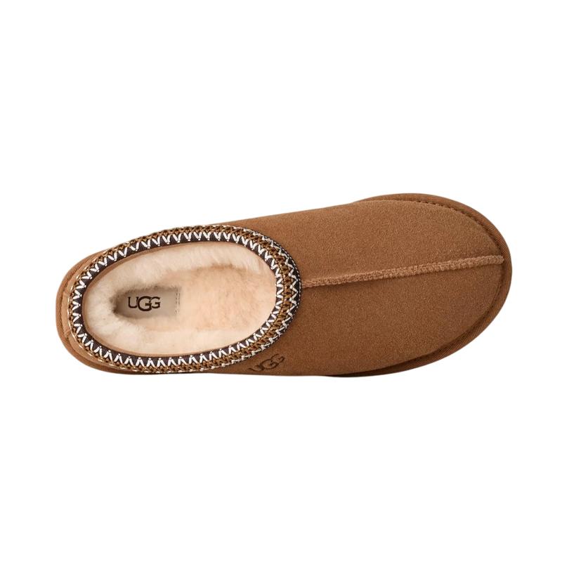 UGG Tasman II Slipper Chestnut Men's 1174671-CHE Brown Suede Cozy Warm Winter Lined Unisex Fuzzy Comfortable Everyday Walking Shoe Flipflop Footwear Boy Slide