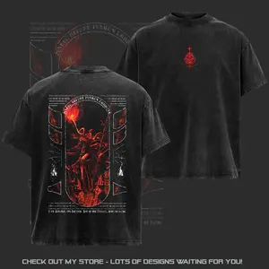 Messmer - Elden Ring Game | Edition Double Printed Oversize Washed Tee - Hoodie, Elden Ring Fans, RPG Game Graphic Hoodie, Streetwear Unisex Oversize Gift for RPG Game Lovers, Summer Outfits, Gift For Him Her
