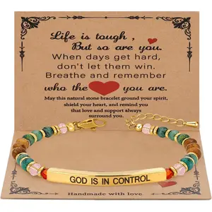 Dont Let The Hard Days Win Bracelet, Remember Who The F You Are Bracelet, God in Control Motivational Prayer  for Mom Sister