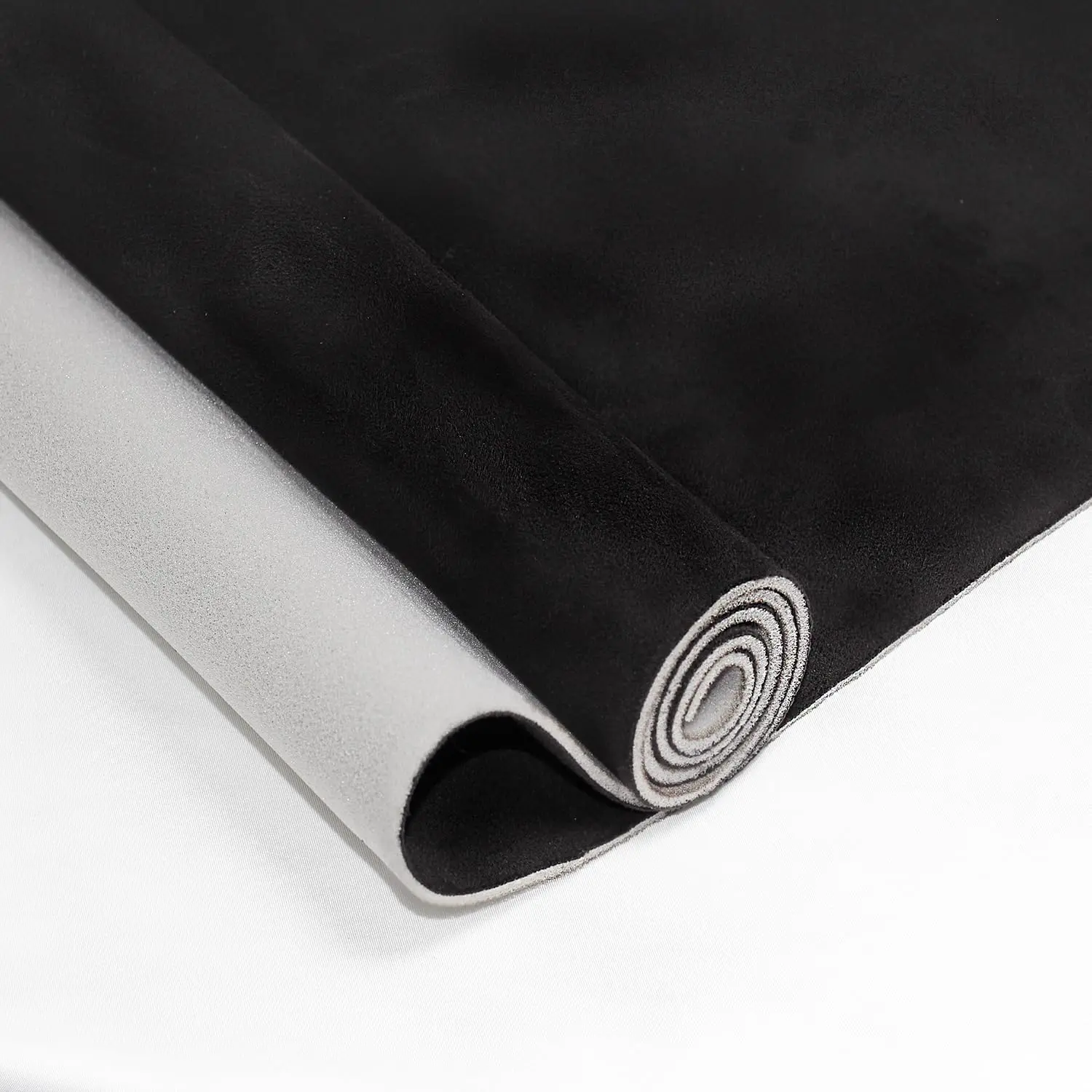 Suede Headliner Fabric with Foam Backing - Black Suede Headliner wrap Interior Material for Car/Truck/SUV/RV Roof, Home Repair/DIY Headliner Material Automotive Headliner Fabric (Black, 96"×60“)