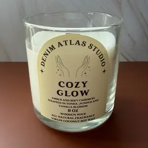 Denim Atlas Studio Cozy Glow 8 oz All Natural ISO 9235 Certified Fragrance with Sweet Citrus Cashmere Tonka Warm Amber & Vanilla Blossom