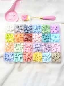 24 Color Macaron Wax Seal Beads Set, Flower Shape for Invitations Sealing, Handmade Journal Decoration, Creative DIY Materials, Wax Stamp Kit