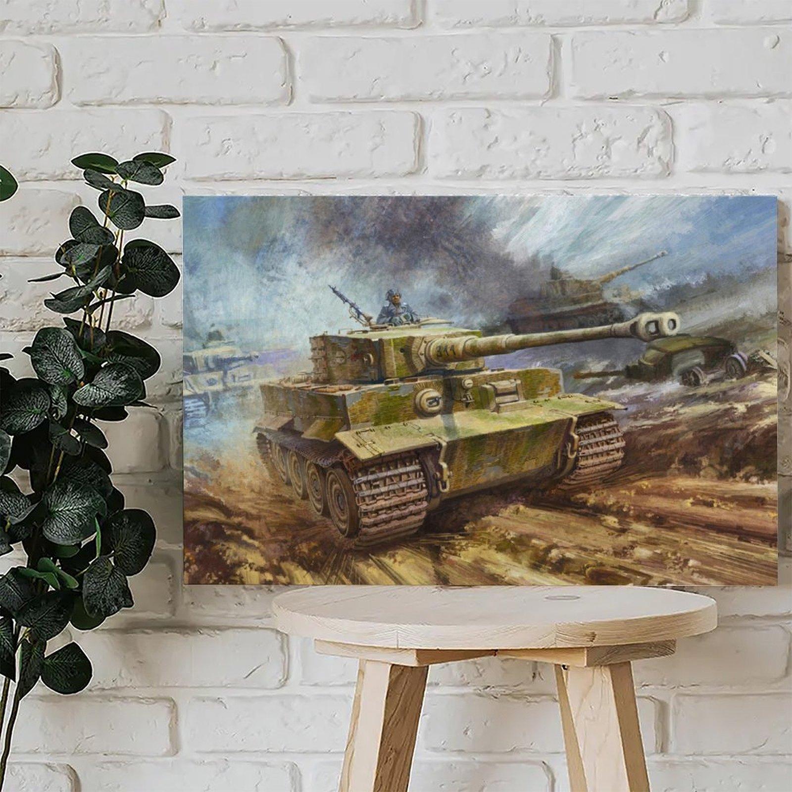 Military Tank Poster Tiger I（1） Poster Decorative Painting Canvas Wall Art Picture Print Modern Family Bedroom Decor