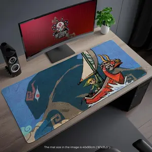 Wind Waker Zelda Desk Mat, Legend of Zelda Mouse Pad, Vibrant Gaming Pad, Hyrule Office Decor, Gift for Fans