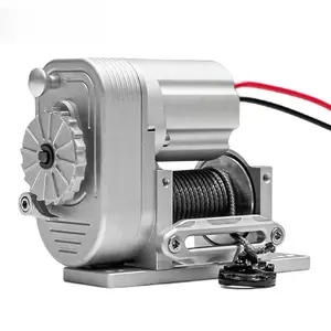 Upgrade CNC Aluminum RC Crawler Winch 50lbs Electric Recovery Winch for 1/10 SCX10 TRX4 RC4WD