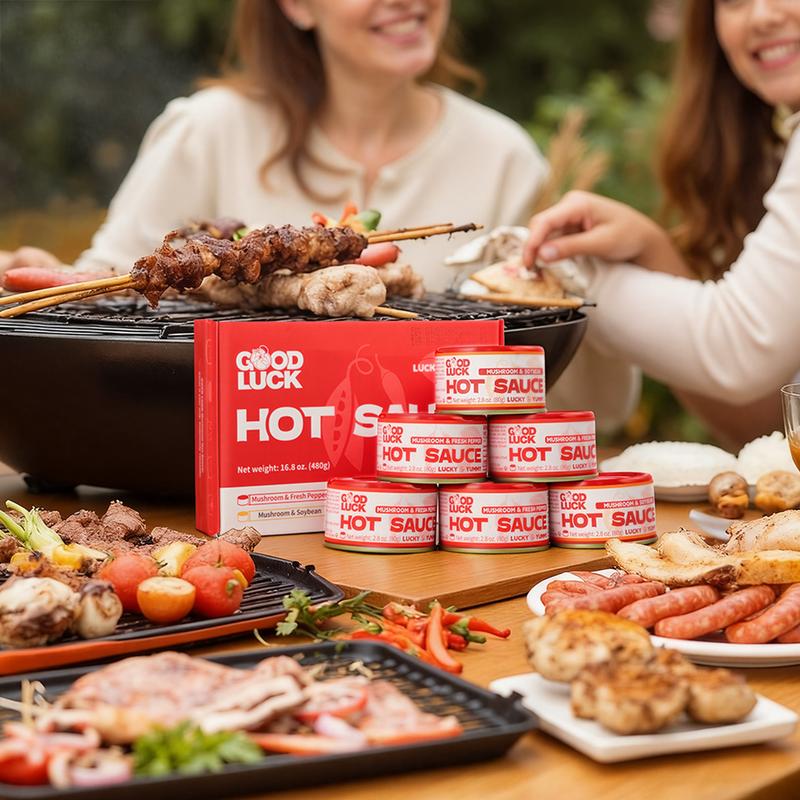 The world’s first low-fat, low-sodium, low-calorie healthy salad mushroom chili sauce – Only 30 calories per can! Each box contains 6 cans, plant-based, vegan, and no preservatives. The perfect addition to your salad!