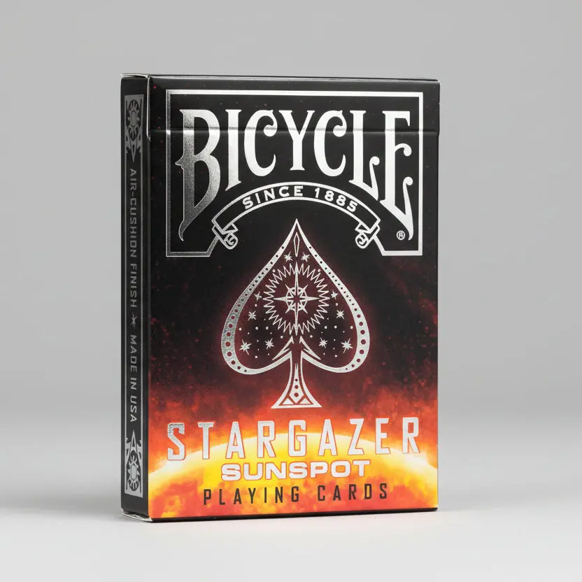 Bicycle Playing Cards Stargazer Sunspot Hobby Set - Cosmic Theme, Solar Motif, Reflective Foil Design, for Card Games, Hobby Cards