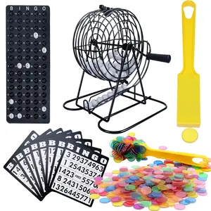 New American style Bingo Game Set, carousel game machine, Bingo Chips,Bingo Wands,manual lottery machine, party entertainment for Halloween,Christmas Event & Party Supplies Halloween&Christmas