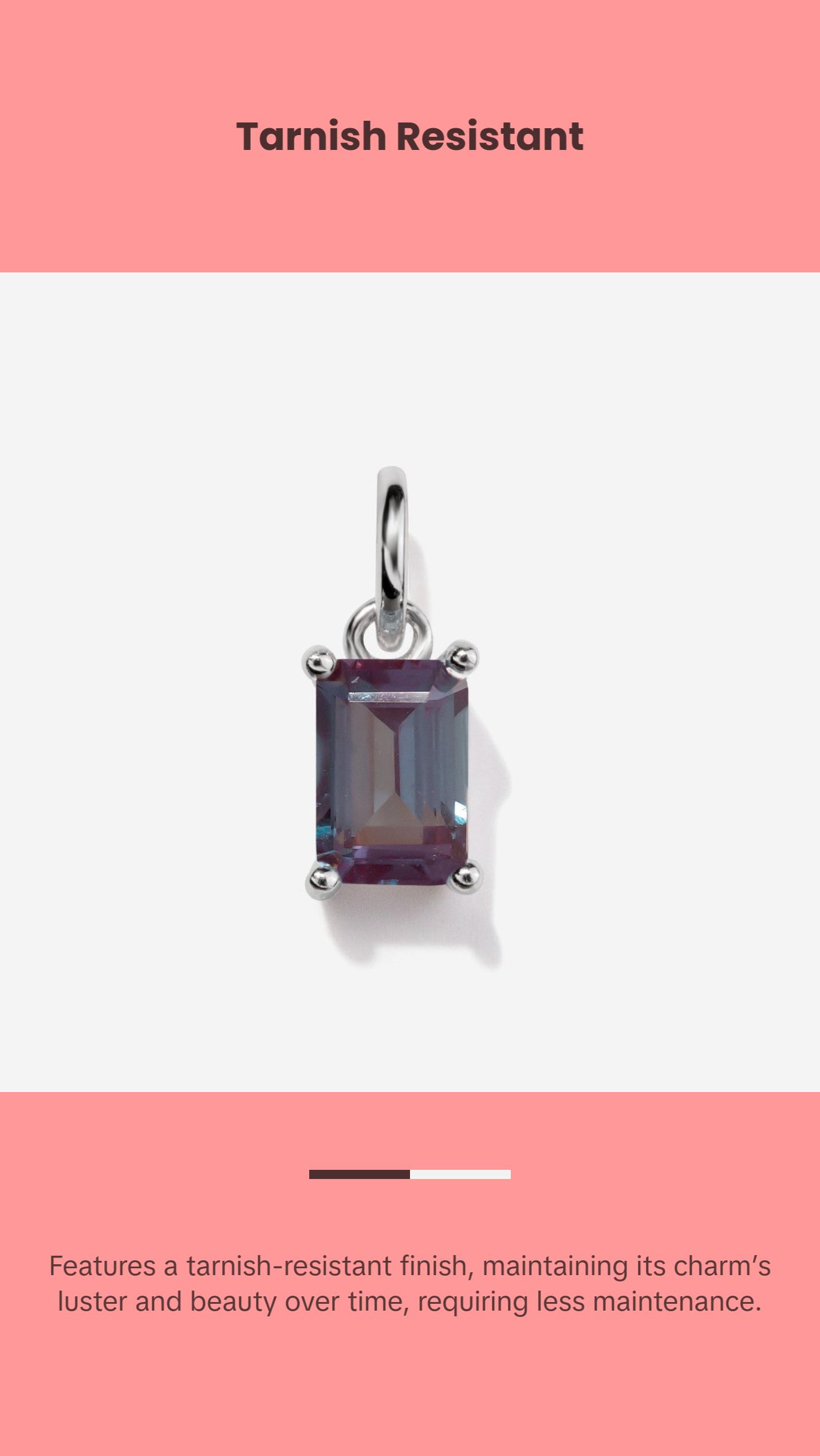 Alexandrite Silver Charm