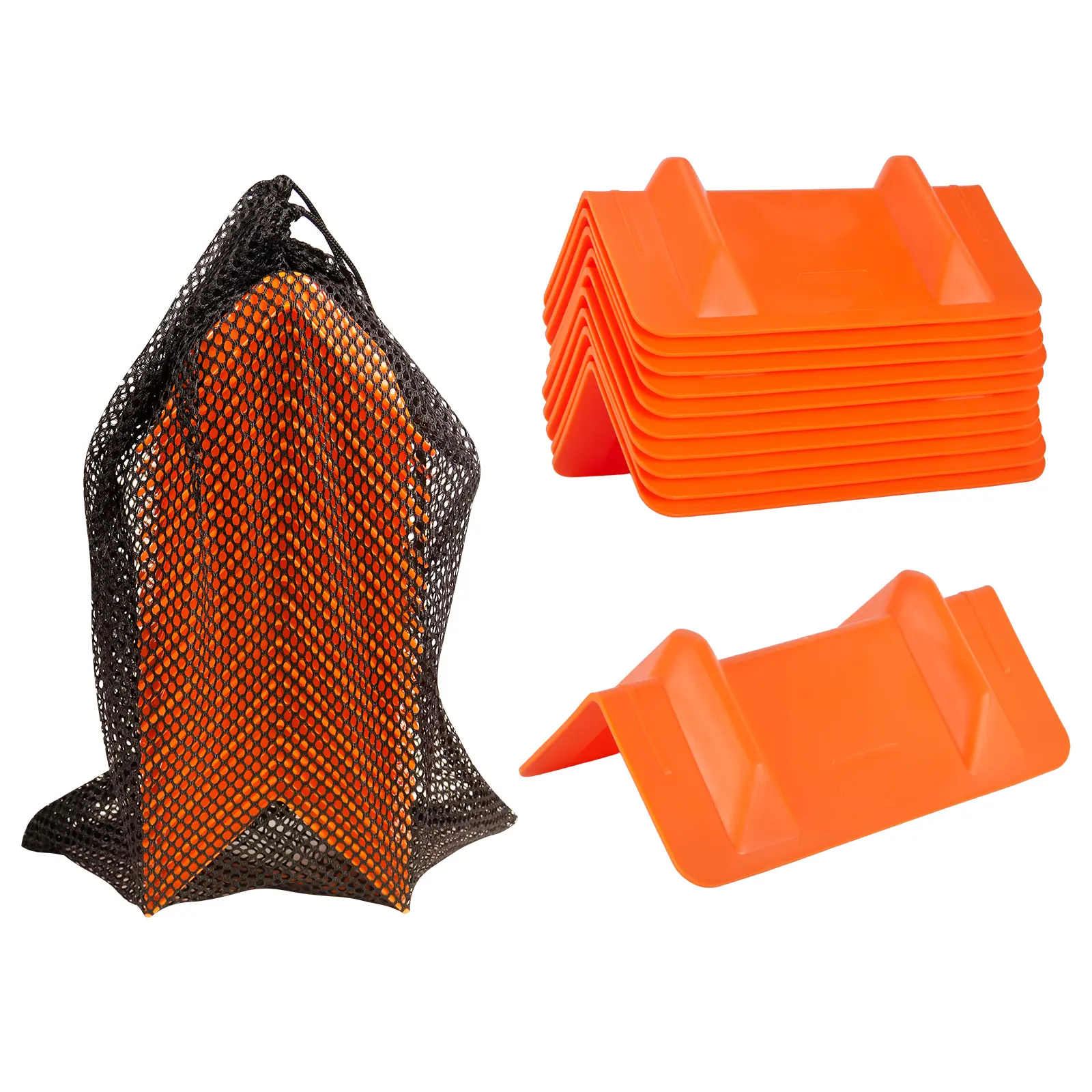 10-Pack 12-in V-Shaped Plastic Corner Protectors, Bright Freeze-Proof Auto Parts, Strong Performance Edge Guards for Flatbed Cargo Load, Winch Ratchet Straps (Car Rear Racks Accessories)