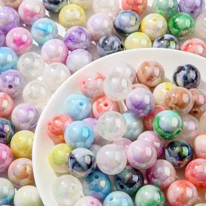 16mm  Beads 100 count Ab Color Cloud Bead Pen Bubblegum Beads DIY Beading Hairband Bracelets Necklace Craft for DIY  Making (Double Cloud)
