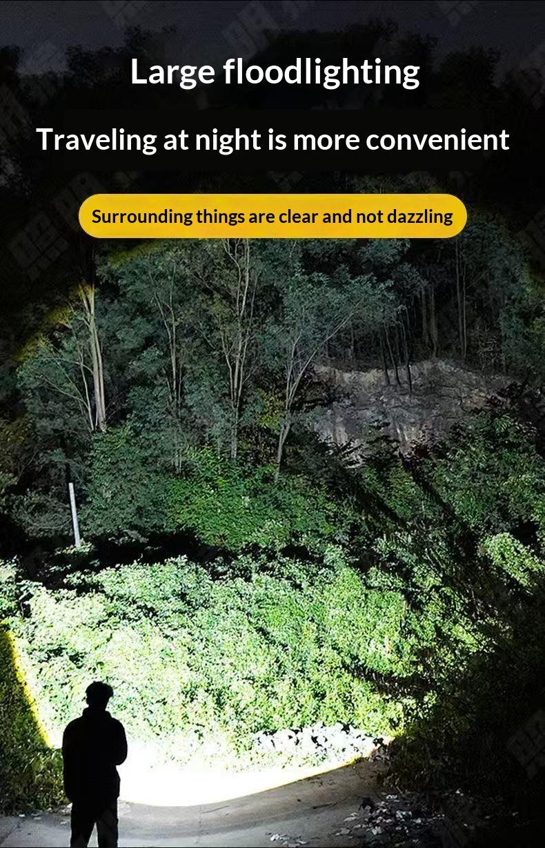 Silicone headlight LED mini multifunctional wave sensing head mounted light COB outdoor fishing and hiking strong light far and near bald head light | Multi level adjustment | Ultra lightweight and portable